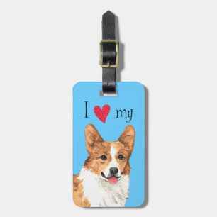 I Love my Pembroke Welsh Corgi Luggage Tag