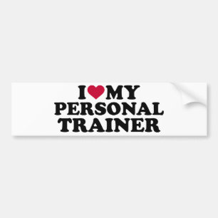 I love my personal trainer bumper sticker