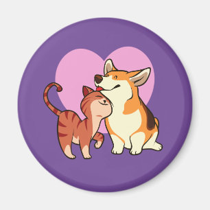 I Love My Pet Cat and Dog Lover Magnet