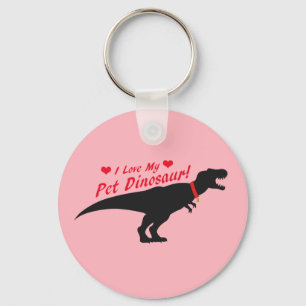 I Love My Pet Dinosaur Key Ring