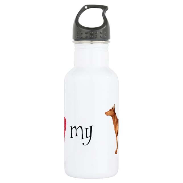 I Love my Pharaoh Hound 532 Ml Water Bottle (Front)
