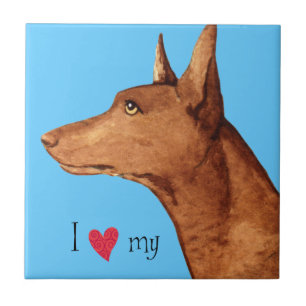 I Love my Pharaoh Hound Tile