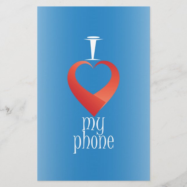 I love my phone stationery (Front)