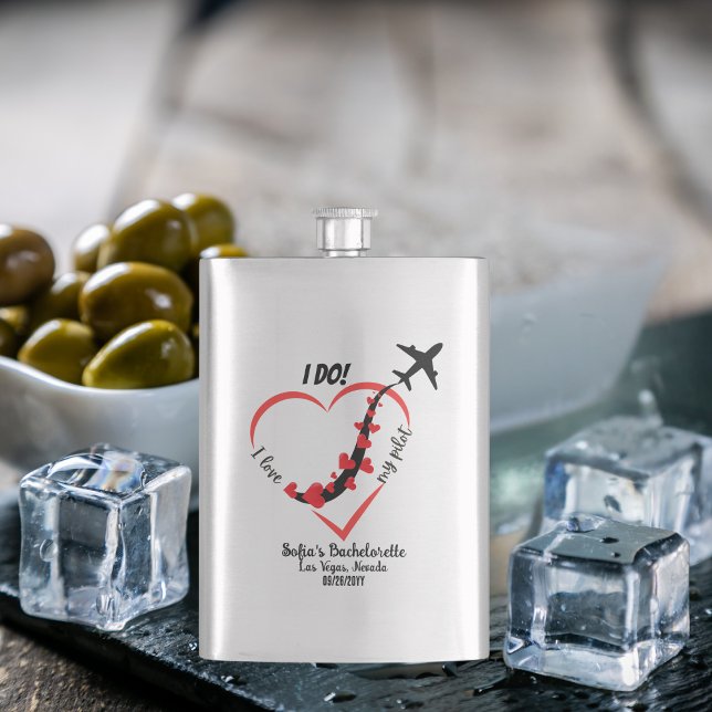 I love My Pilot, Bachelorette Weekend, Aviation Hip Flask (Creator Uploaded)