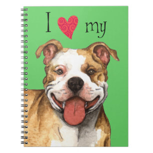 I Love my Pit Bull Terrier Notebook