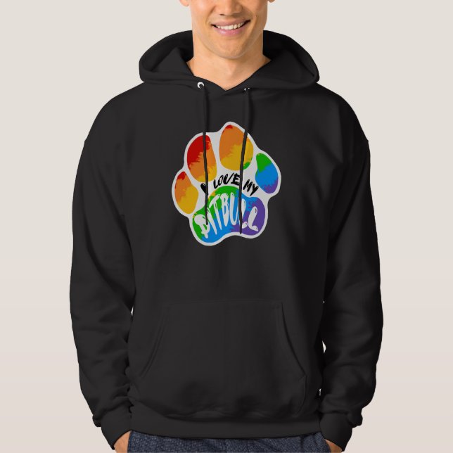 I Love My Pitbull 2 Hoodie (Front)