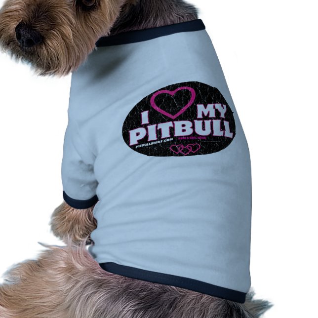 I LOVE MY PITBULL Circle Of Love Shirt (Back)