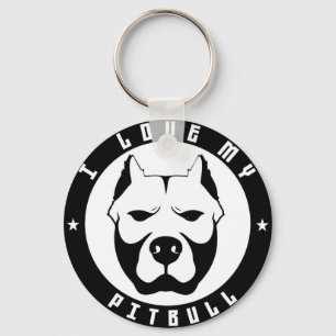 I LOVE MY PITBULL PIT BULL pet dog breed Key Ring