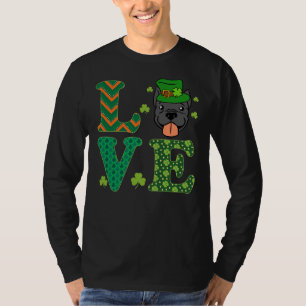 I Love My Pitbull St Patricks Day Dog Lover T-Shirt