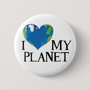 I love my planet button