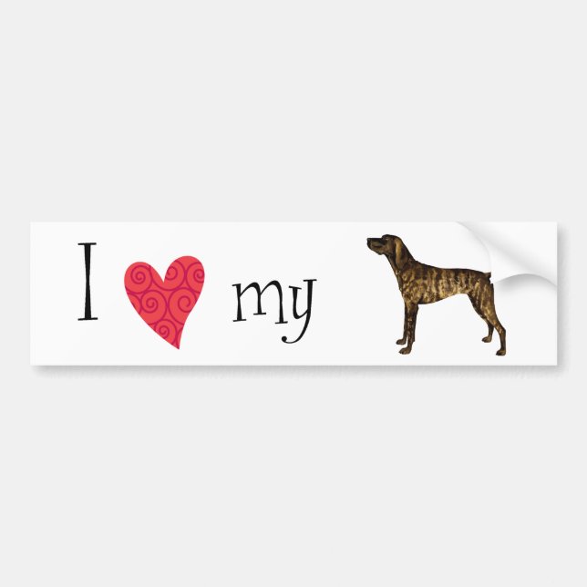 I Love my Plott Hound Bumper Sticker (Front)