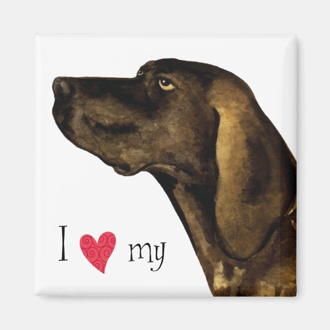 I Love my Plott Hound Magnet (Front)
