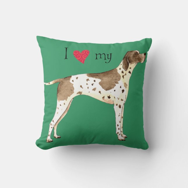 I Love my Pointer Cushion (Front)
