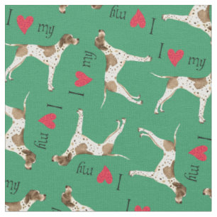 I Love my Pointer Fabric