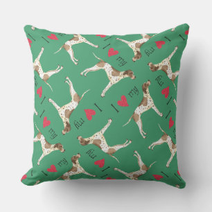 I Love my Pointer Outdoor Cushion