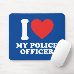 I Love My Police Officer Mouse Pad