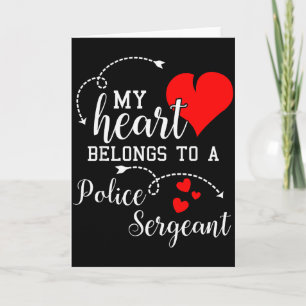 I Love My Police Sergeant Husband Wife Gifts Valen Card