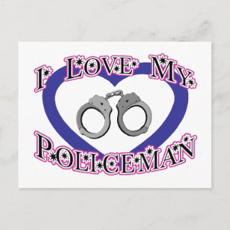 I Love My Policeman Postcard