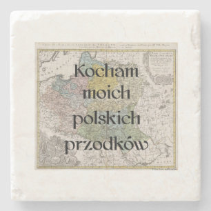 I Love My Polish Ancestors Custom Coasters