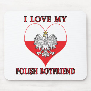 I Love My Polish Boyfriend Mouse Pad
