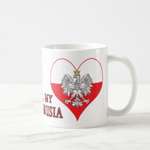 I Love My Polish Busia Coffee Mug