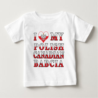 I Love My Polish Canadian Babcia Flag Baby T-Shirt