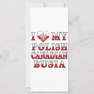 I Love My Polish Canadian Busia Flag