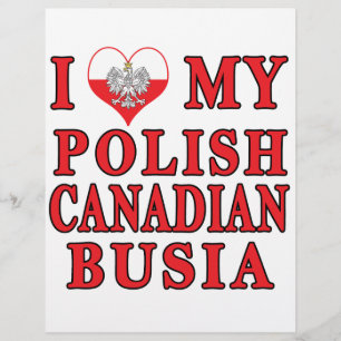 I Love My Polish Canadian Busia Flyer