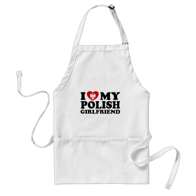 I Love My Polish Girlfriend Standard Apron (Front)