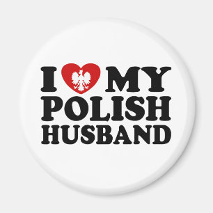 I Love My Polish Husband Magnet