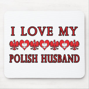 I Love My Polish Husband Mouse Pad