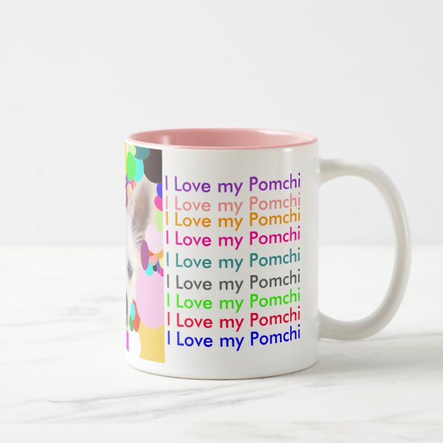 I Love my Pomchi Two-Tone Coffee Mug (Right)