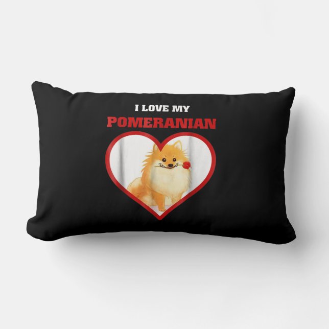 I love my Pomeranian Lumbar Cushion (Front)