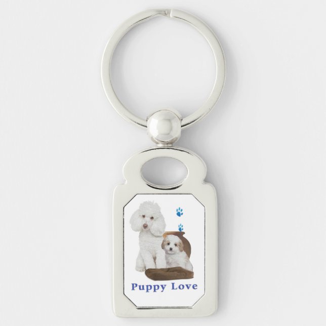 I love my Poodle Key Ring (Front)