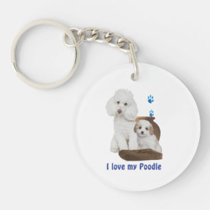 I love my Poodle Key Ring