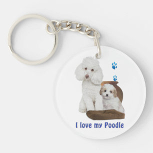 I love my Poodle Key Ring
