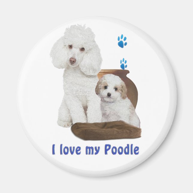 I love my Poodle Magnet (Front)