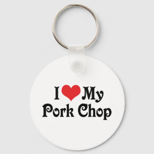 I Love My Pork Chop Key Ring