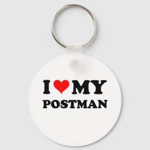 I Love My Postman Key Ring