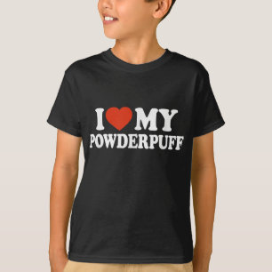 I Love My Powderpuff, Chinese Crested Dog Lover T-Shirt