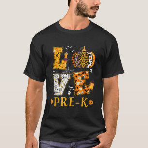 I Love My Pre K Pumpkins Prek Halloween Teacher T-Shirt
