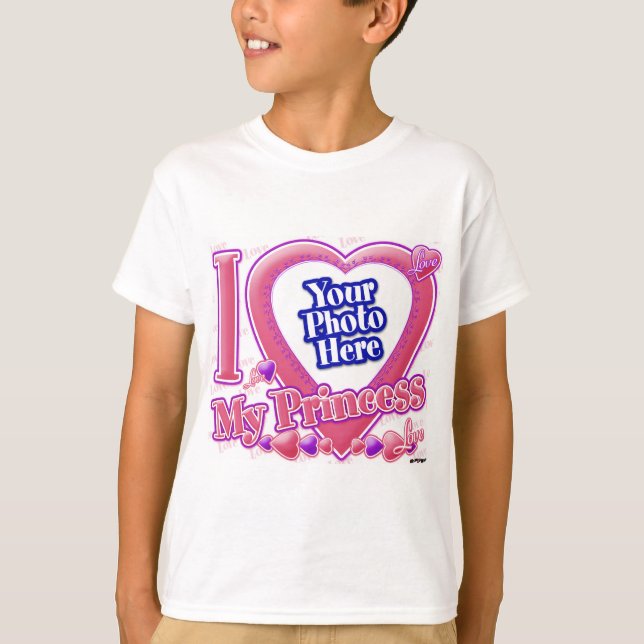 I Love My Princess pink/purple - photo T-Shirt (Front)