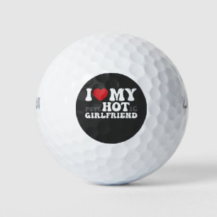 I Love My Psychotic Girlfriend Funny I Heart Golf Balls