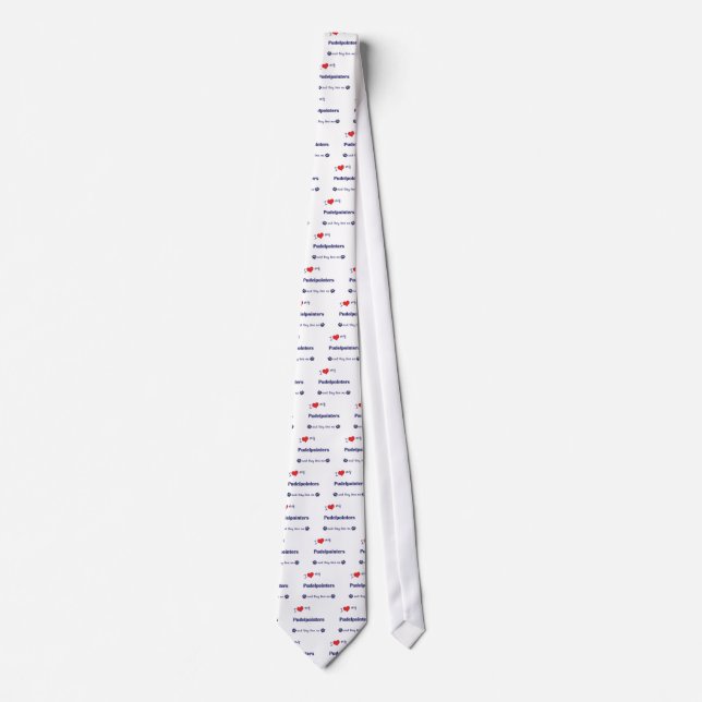 I Love My Pudelpointers (Multiple Dogs) Tie (Front)
