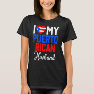 I Love My Puerto Rican Husband Canada Flag Married T-Shirt