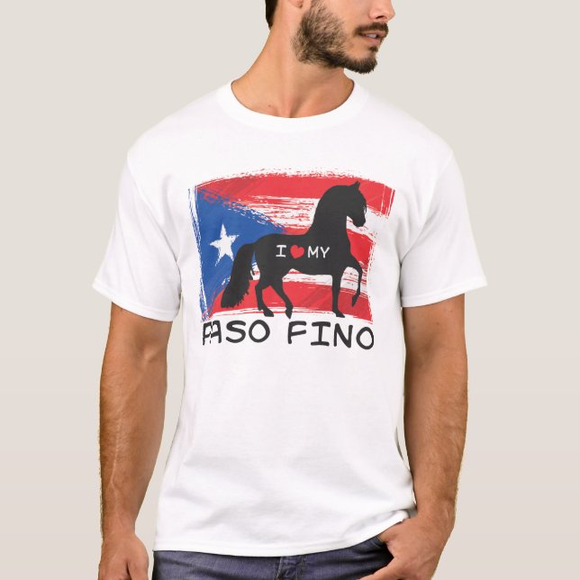 I Love My Puerto Rican Paso Fino T-Shirt (Front)