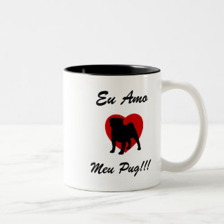 I Love, My Pug! 2 Two-Tone Coffee Mug
