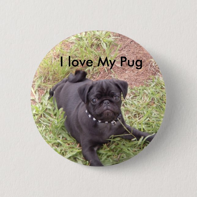 I love My Pug Button (Front)