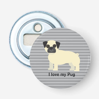 I love my Pug Gray Lined Bottle Opener