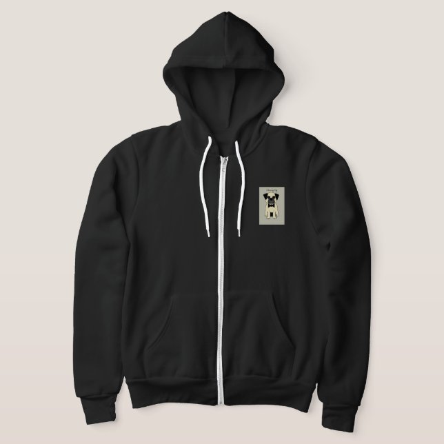 I Love My Pug Hoodie (Laydown)